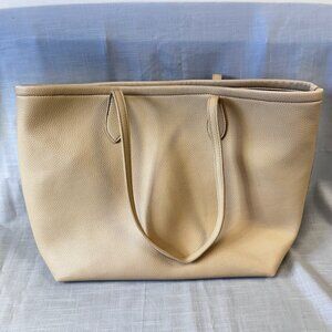 Miztique Tan Vegan Leather 2-in-1 Shoulder Tote Bag